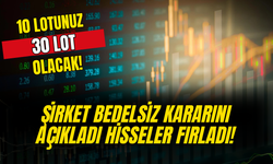 10 Lotunuz 30 Lot Olacak! Şirket Bedelsiz Kararını Açıkladı Hisseler Fırladı