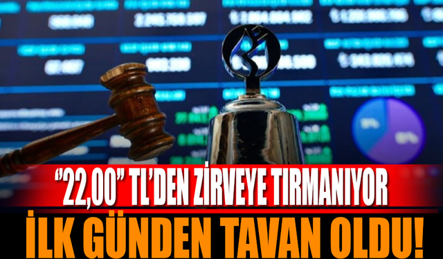 ''22,00'' TL'den Halka Arz Olan Hisse İlk Günden Tavan Yaptı!